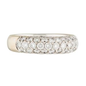 Diamod White Gold Band Cartier Inspired